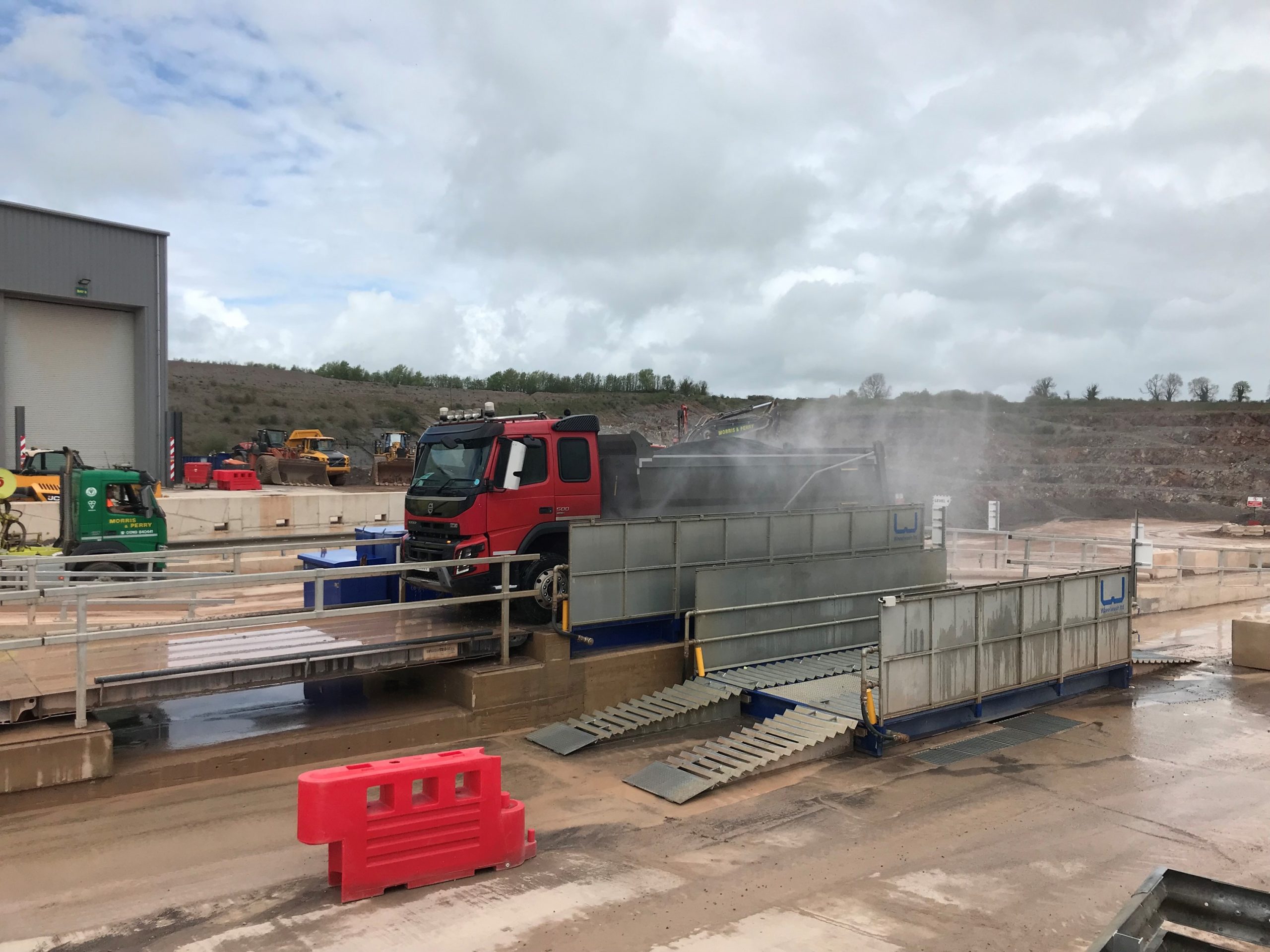 Water reuse wheel wash