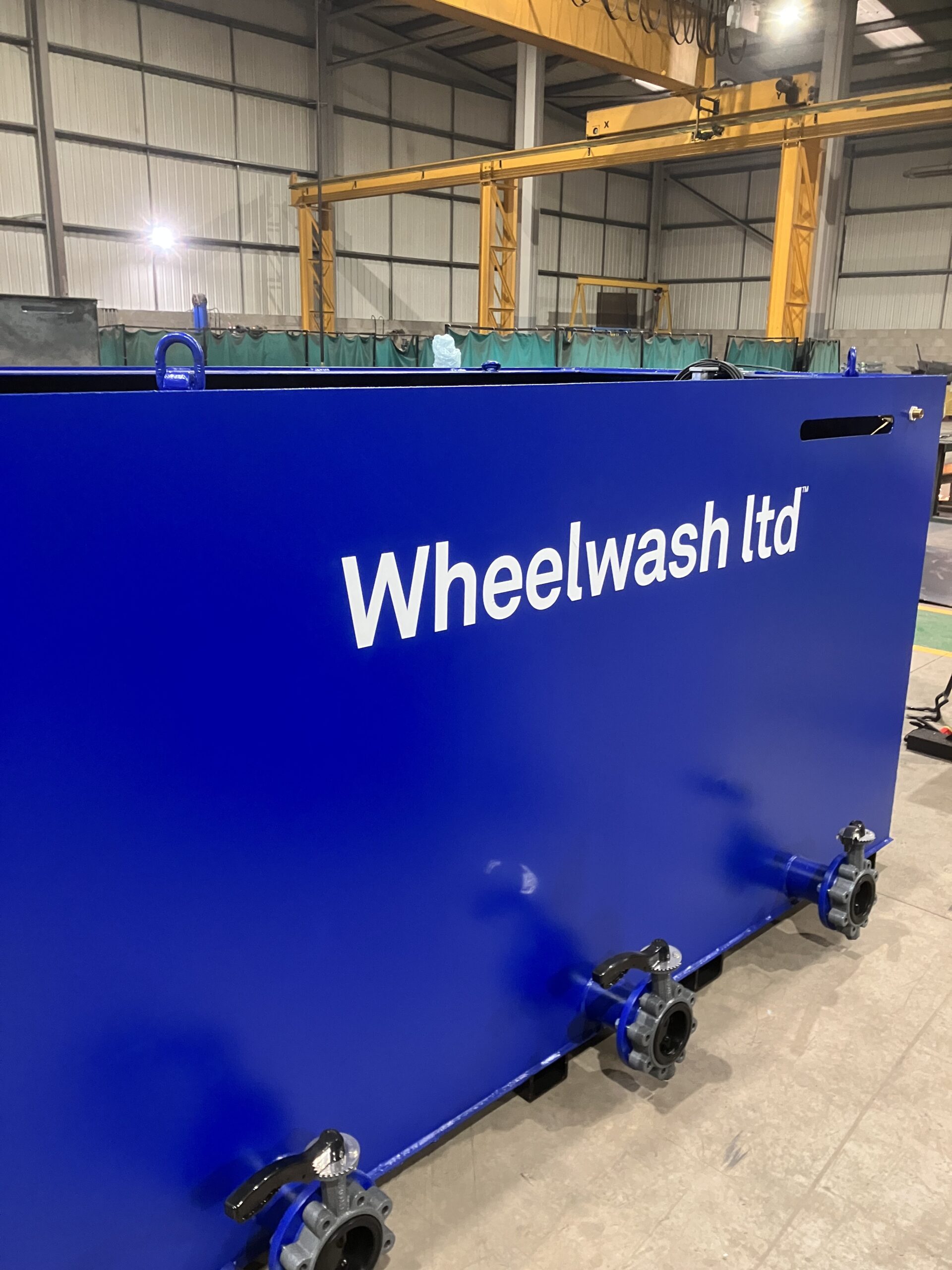 Wheel wash for chemical factory